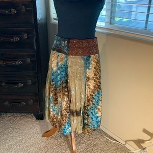 Bohemian multicolored skirt